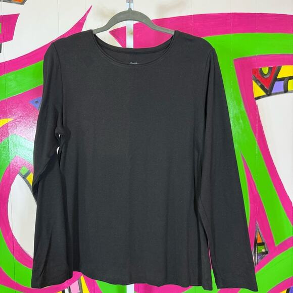 CJ Banks, Classic Black Long Sleeve T-Shirt. Size 1X. In excellent condition! - Picture 1 of 5